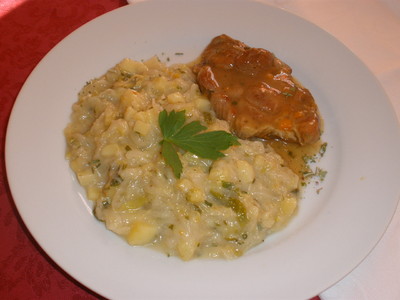 Rahmchinakohl mit Schopfschnitzel Rezept