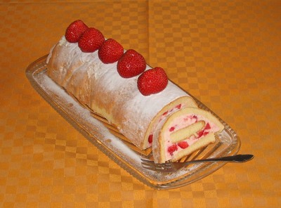 Erdbeer-Roulade Rezept