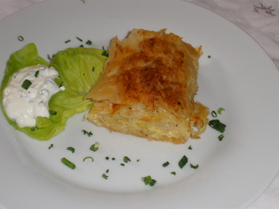 Erdäpfelstrudel Rezept