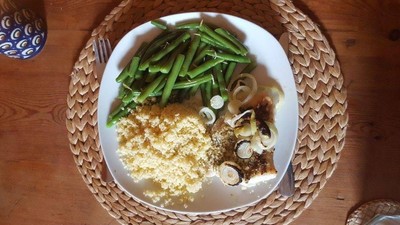 Gegrilltes Lengfilet mit Bohnen und Couscous Rezept