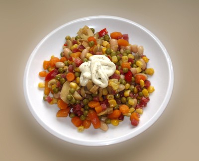 Gemüsesalat mit Katenschinken Rezept