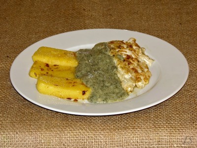 Kabeljau mit Dillsosse und Polenta Rezept