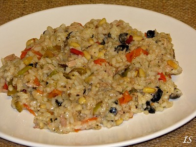 Risotto mit Thunfisch und Pinienkernen Rezept