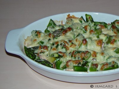 Spargel-Lachs-Gratin Rezept