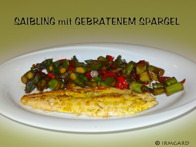 Saibling mit gebratenem Spargel Rezept