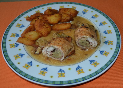 Putenroulade mit Kartoffelnockerl Rezept