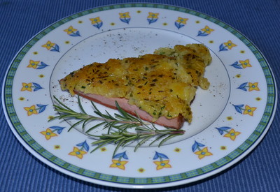 Leberkäse mit Kartoffelkruste Rezept