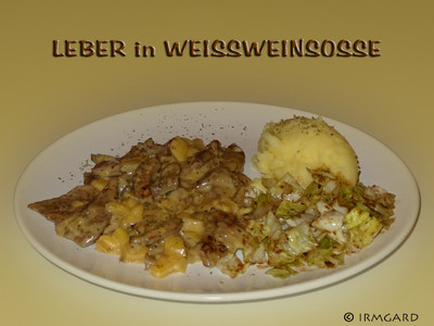 Leber in Weissweinsosse Rezept