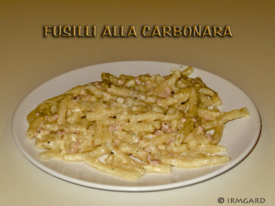 Fusilli al Torchio alla Carbonara Rezept