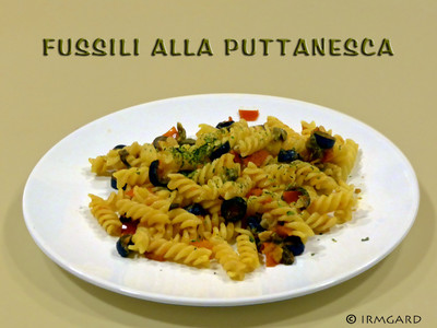 Fusilli alla puttanesca Rezept