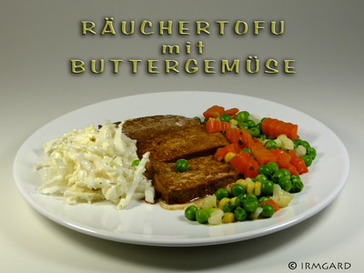 Räuchertofu mit Buttergemüse Rezept