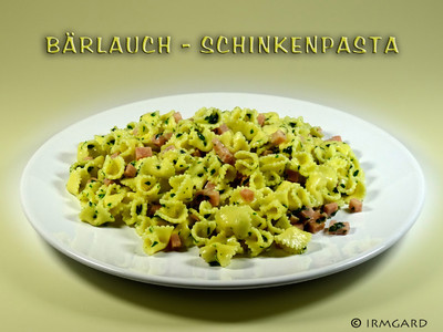 Bärlauch-Schinkenpasta Rezept