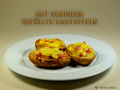 Mit Schinken gefüllte Kartoffeln Rezept