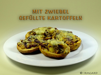 Mit Zwiebeln gefüllte Kartoffeln Rezept