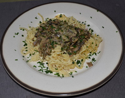 Sparghetti mit Champignonsoße Rezept