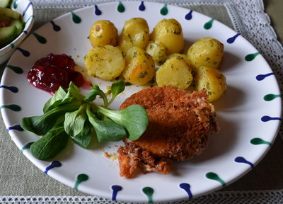 gebackener Camembert mit Petersilkartoffeln  Rezept