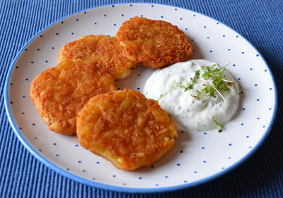 Rösti mit Schnittlauchsoße Rezept