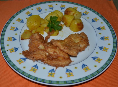 Putenschnitzerl im Senfmantel Rezept