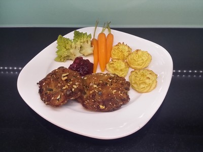 Reh Schnitzel in Kürbiskernpanier Rezept