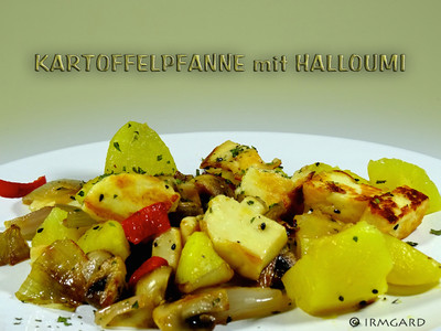 Kartoffelpfanne mit Halloumi Rezept