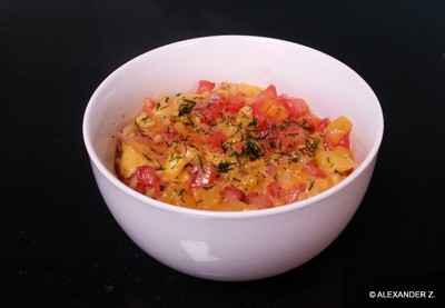 Mango - Tomaten - Chili - Dip Rezept