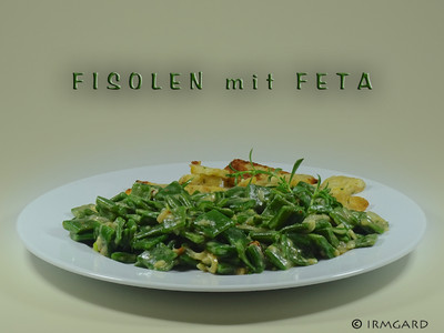 Fisolen mit Feta Rezept