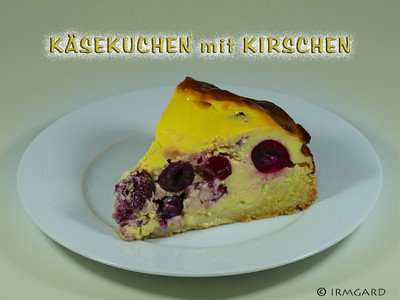 Käsekuchen mit Kirschen Rezept