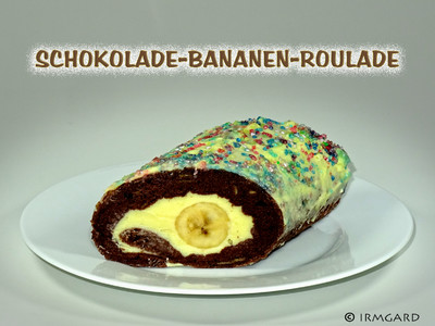 Schokolade-Bananen-Roulade Rezept