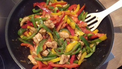 Huhn-Paprika Wok Rezept