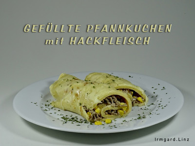 Gefüllte Pfannkuchen mit Hackfleisch Rezept