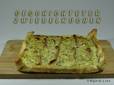 Geschichteter Zwiebelkuchen Rezept