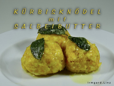 Kürbisknödel mit Salbeibutter Rezept