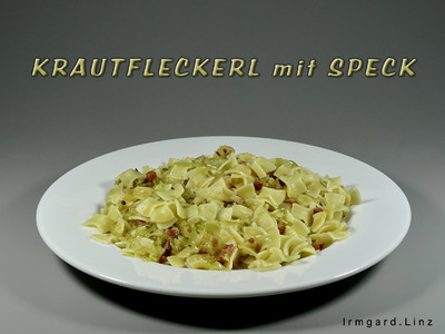 Krautfleckerl mit Speck Rezept