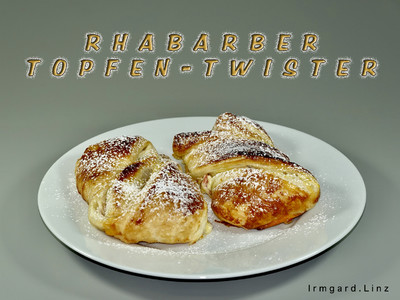 Rhabarber-Topfen-Twister Rezept