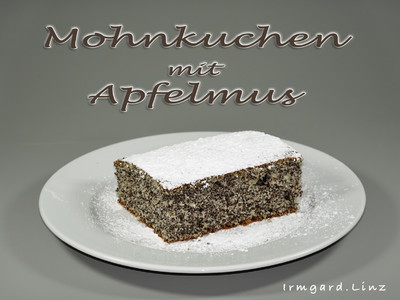 Mohnkuchen mit Apfelmus Rezept