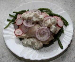 Würzige Matjes mit Bohnen und Senfgurken Rezept