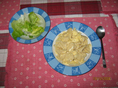 Eiernockerln &amp; Grüner Salat Rezept