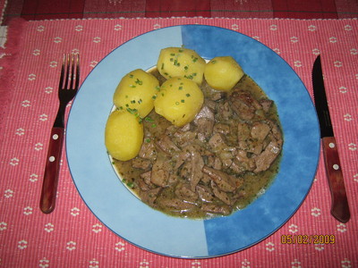 Geröstete Leber &amp; Erdäpfeln Rezept