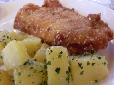 Gefülltes Hühnerfilet in Sesamkruste Rezept