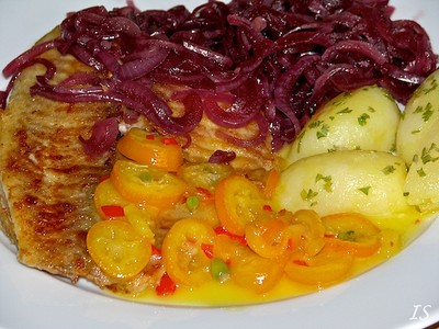 Tilapiafilets mit Kumquats und Zwiebelconfit Rezept