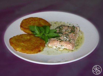 Wildlachs mit Zitronen-Dill-Sosse Rezept