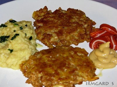 Rezept Sojahacklinge mit Selleriepüree Sojahacklinge mit Selleriepüree Rezept