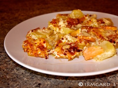 Rezept Kürbis-Erdäpfel-Gratin Kürbis-Erdäpfel-Gratin Rezept