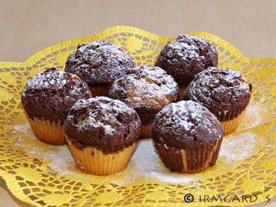 Schwarz-Weiss-Muffins Rezept