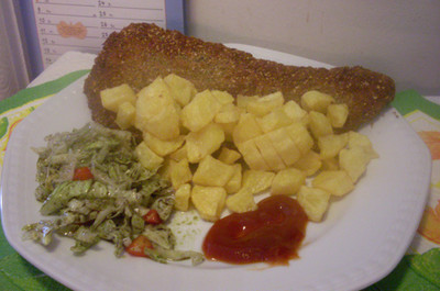 Schnitzel in Kürbiskernpanade Rezept