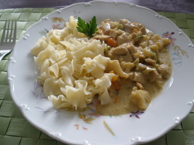 Putenragout mit Nudeln Rezept