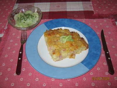 Überbackene Schinkenfleckerln Rezept