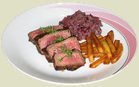 Entrecôte mit Burgunderzwiebeln  Rezept