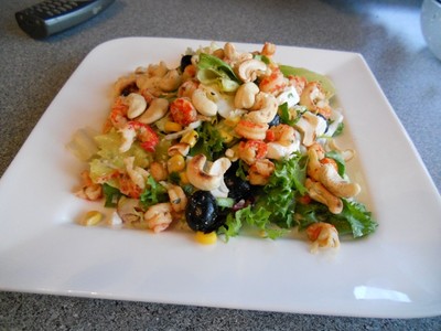 Griechischer Meeresfrüchtesalat mit Cashews Rezept