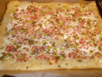 Speckkuchen mit Frühlingszwiebeln nach opawalli  Rezept